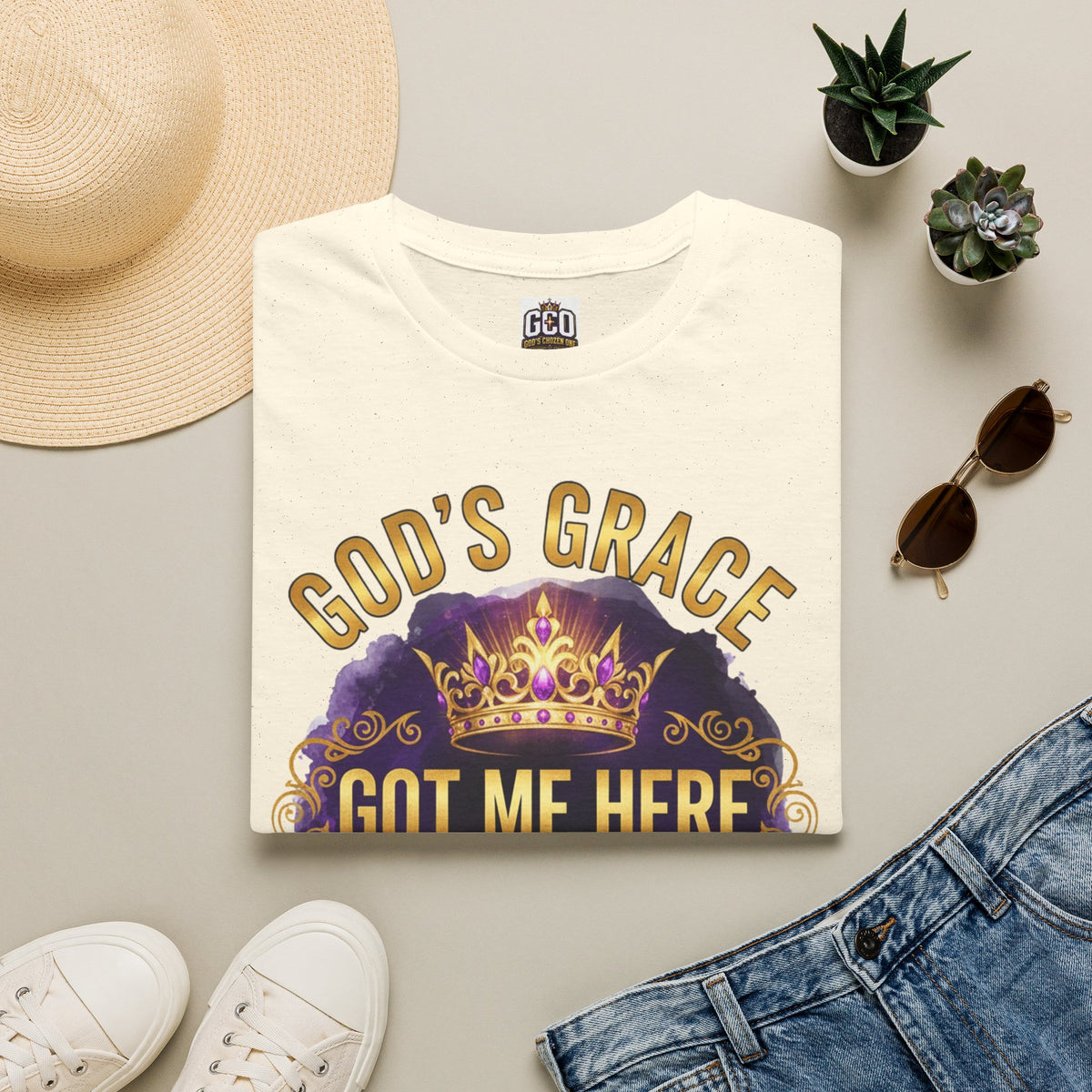 "God's Grace Got Me Here"| Christian Tee