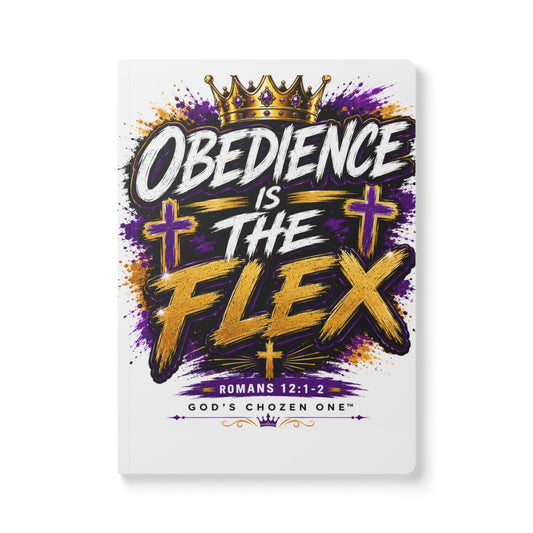 Christian Journal — "Obedience Is The Flex" Softcover Notebook (GCO: God's Chosen One)