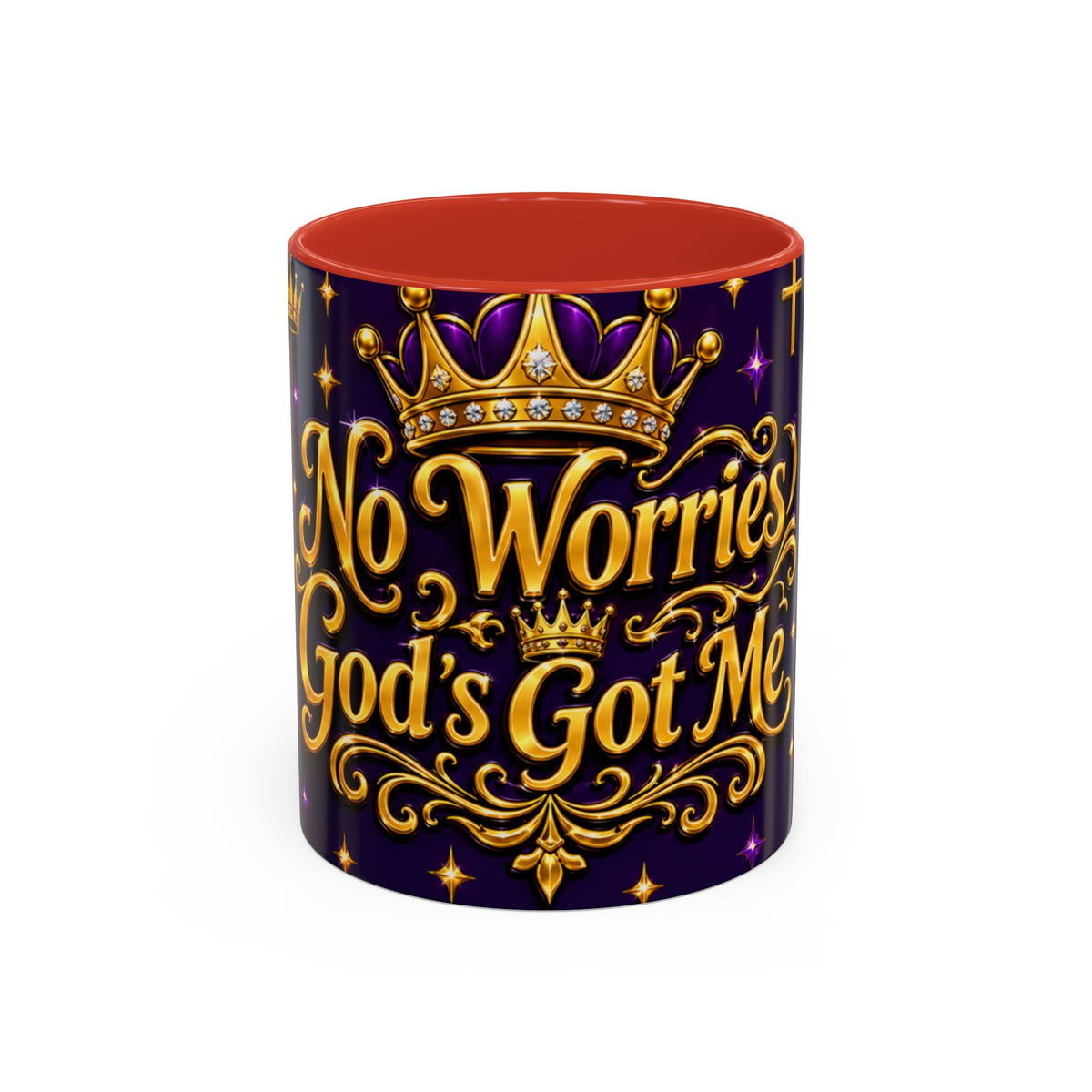 No Worries God's Got Me Coffee Mug — Faith-Inspired Accent Mug