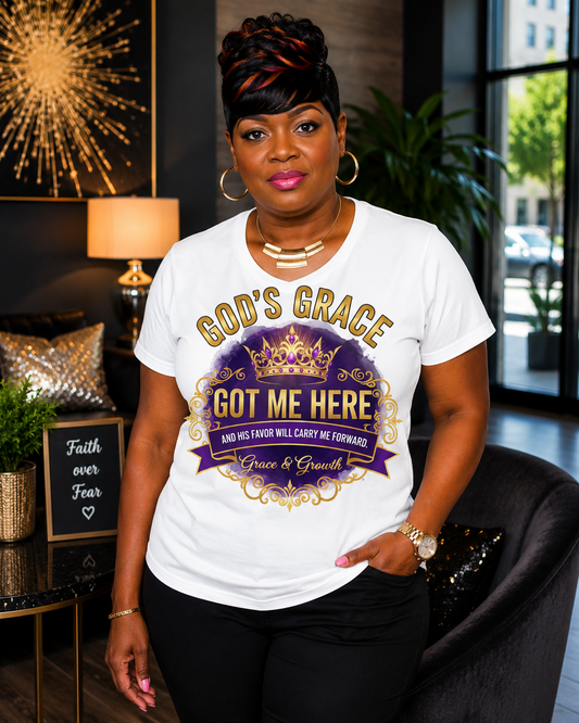 "God's Grace Got Me Here"| Christian Tee
