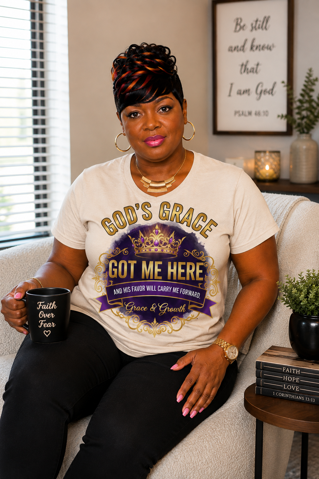 "God's Grace Got Me Here"| Christian Tee