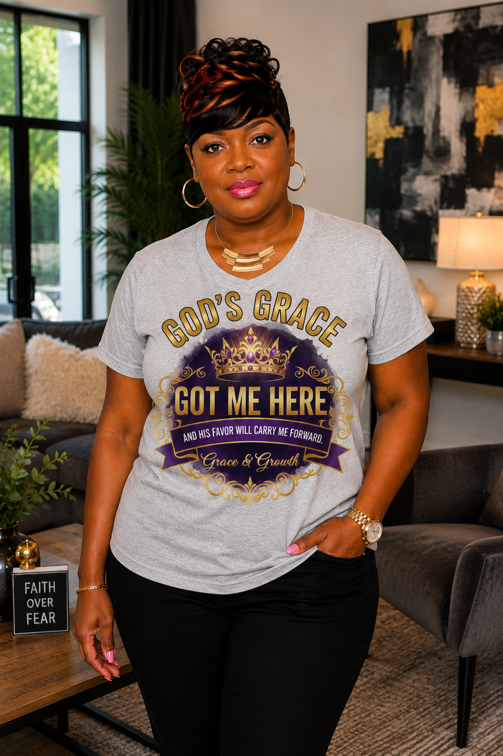 "God's Grace Got Me Here"| Christian Tee